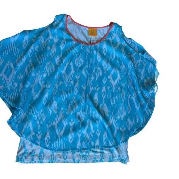 Ruby Rd womens blue & white flowy blouse size medium. Great condition - Picture 6 of 7